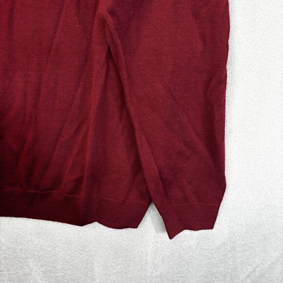 NWT Linea Uomo Wool Blend Turtleneck Sweater Mens Medium Red Skicore Minimalist - Picture 9 of 14